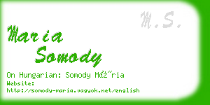 maria somody business card